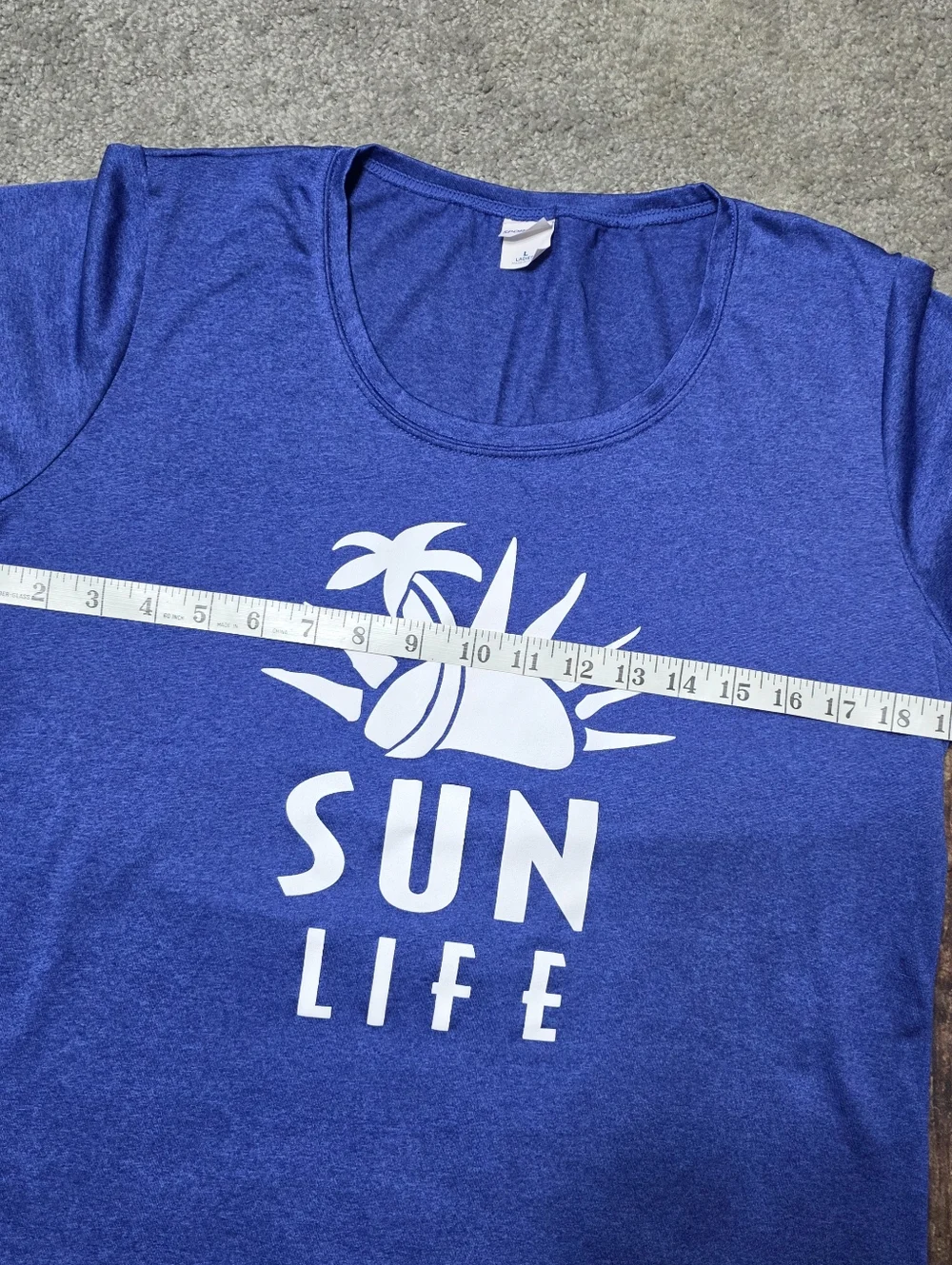Sun Life Graphic Sport T-Shirt Blue Sport Tek Size Large - Picture 4 of 7